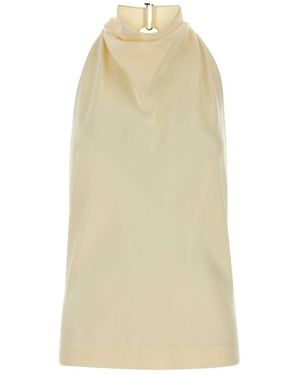 Stella McCartney Satin Halterneck Top - White