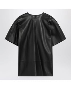 TOTEME Lambskin Cocoon Top - Black