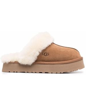 UGG Disquette Suede Platform Clogs - Multicolor