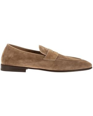 Brunello Cucinelli Soft Suede Penny Loafer - Brown