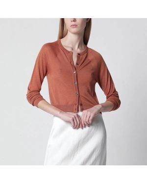 Roberto Collina Brick-Colored Cardigan
