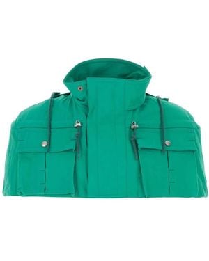 Prada Nylon Cape - Green