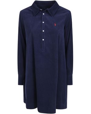 Polo Ralph Lauren Woven A Line Dress - Blue