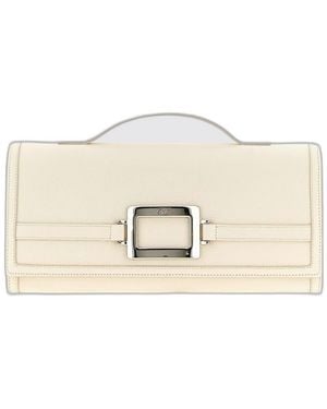 Roger Vivier Belle Vivier Clutch - Natural