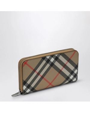 Burberry Coated Canvas Wallet - Natural