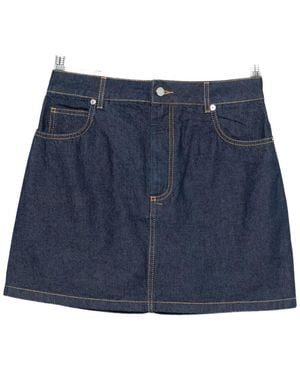 Maison Kitsuné Maison Kitsuné Denim Mini Skirt - Blue