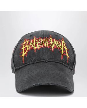 Balenciaga Sacré Cœur Cotton Drill Baseball Cap - Grey