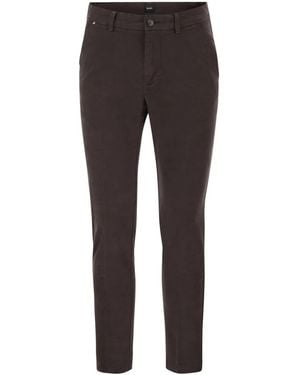 BOSS Slim Fit Stretch Cotton Chino Pants - Gray