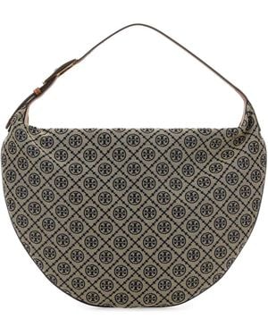 Tory Burch T-Monogram Balloon Shoulder Bag - Gray
