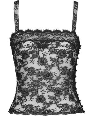Saint Laurent Lace Top - Black