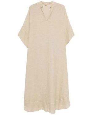 120% Lino Linen Kaftan - White