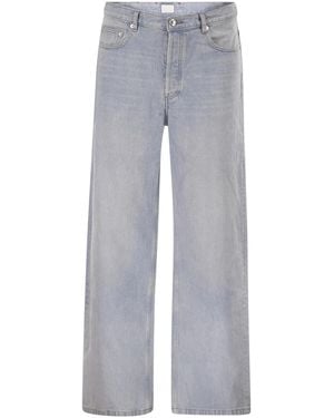 A.P.C. Washed Cotton Denim Wide-Leg Jeans - Gray