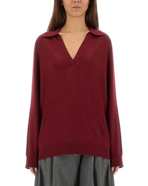 Gucci Ultrafine Wool Polo Shirt - Red