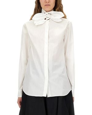 Moschino Cotton Poplin Jacquard Shirt - White