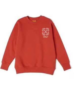 Off-White c/o Virgil Abloh Arrow Stitched Crewneck - Red