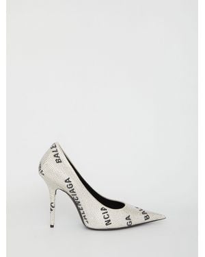 Balenciaga Square Knife Pumps - White