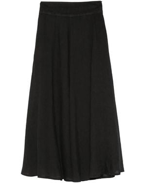 120% Lino Linen Skirt - Black
