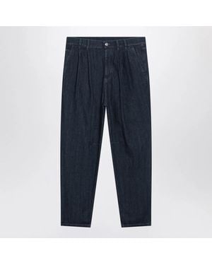 Brunello Cucinelli Slim-Fit Jeans With Pleats - Blue