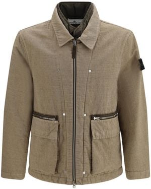 Stone Island Padded Cotton And Wool-Blend Jacket - Multicolour