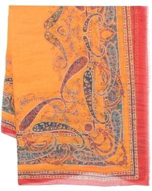 Etro Printed Scarf - Orange