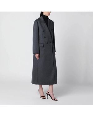 Victoria Beckham Double-Breasted Coat - Blue