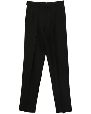 Tom Ford High Twist Broken Twill Double Pleat Trousers - Black