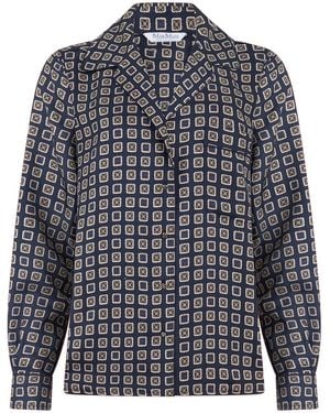 Max Mara Silk Printed Shirt - Gray