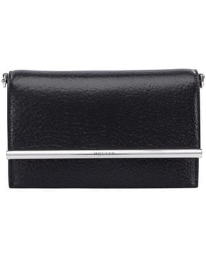 McQueen Mini Cross-Bar Cross Body Bag - Black