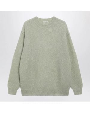 AURALEE Light Brushed Mohairblend Jumper - Green