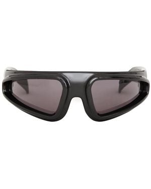 Rick Owens Sunglasses Shiny Ryder Blk - Gray