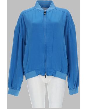 Versace Blouson Con Zip - Blue