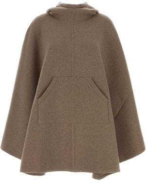 Bottega Veneta Cappuccino Cashmere Cape - Natural