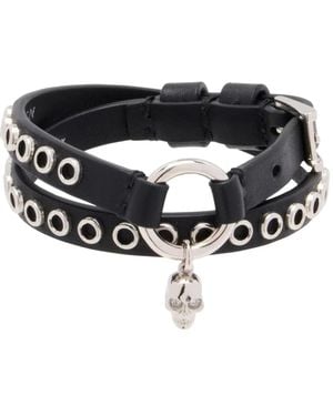 McQueen Bracciale "Skull" - Black