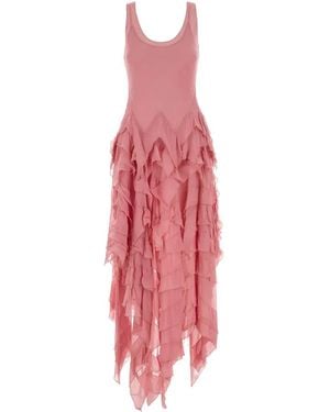 Blumarine 4A442A Georg Dress W/Ruffle - Pink