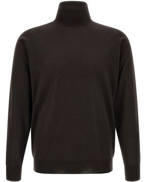 John Smedley 'Richard' Turtleneck Jumper - Black