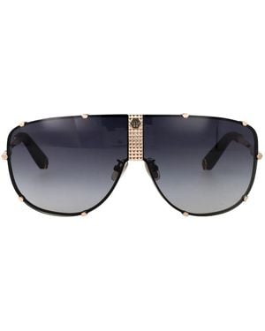 Philipp Plein C/Parti Verde Metal Sunglasses - Blue
