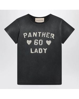 Valentino Panther Lady T-Shirt - Black