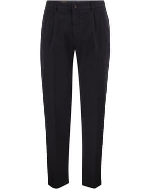 Peserico Stretch Cotton Chino Trousers - Blue
