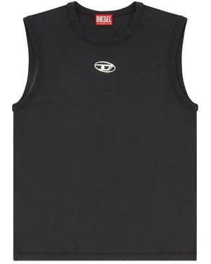 DIESEL Tisco Cotton Tank Top - Black