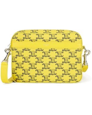 Celine Ultra Triomphe Textile Small Messenger Handbag - Yellow