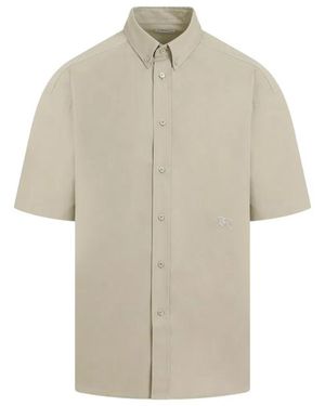Burberry Essential Cotton Button-Up Shirt For - Natural