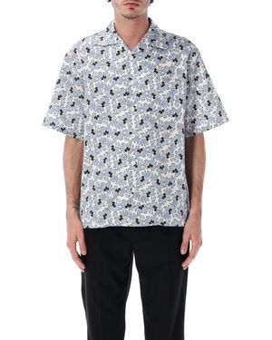Prada Freesia Printed Bowling Shirt - Blue