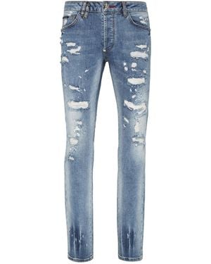 Philipp Plein Fresh Air Cotton Clothing Trousers - Blue