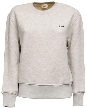Autry Leather Rubber Sweater - White