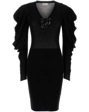 Blumarine Knit Mini Dress - Black