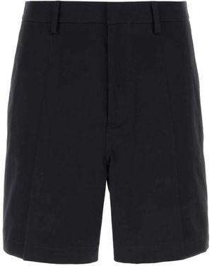 Valentino Garavani Midnight Stretch Cotton Bermuda Shorts - Black