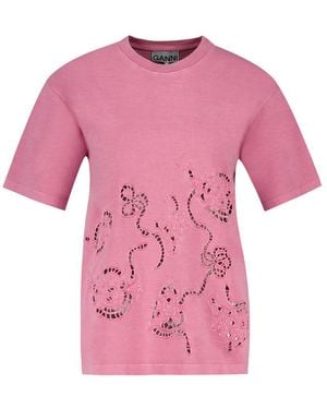Ganni Short-Sleeves T-Shirt - Pink