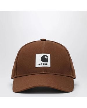 SACAI X CARHARTT WIP Baseball Cap With Logo Patch - Brown