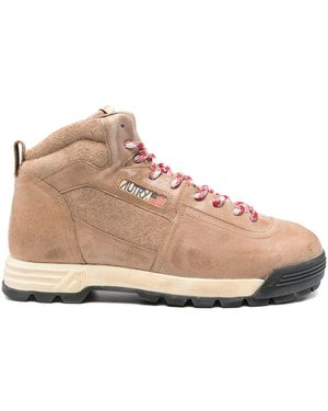 Autry Malga Mid Trainers - Natural