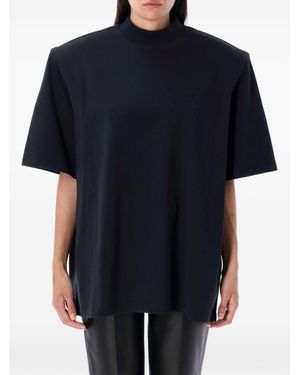 The Attico Matte Cotton T-Shirts - Black